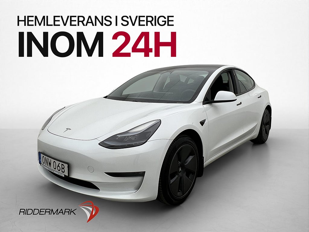 Tesla Model 3 Long Range AWD Autopilot Dragkrok Svensksåld