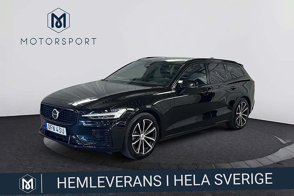 Volvo V60 Recharge T6 AWD Plus Dark 399hk H/K DRAG Orrefors NAVI