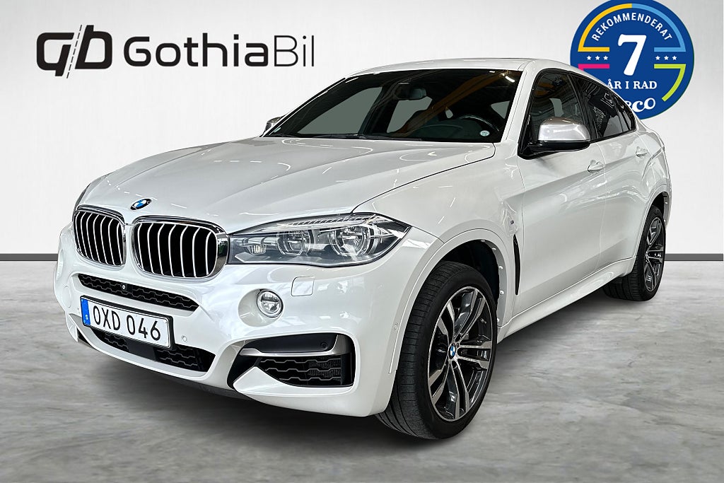 BMW X6 M50d Aut M Sport HUD Värmare Navi Pano Drag Läder Nybes