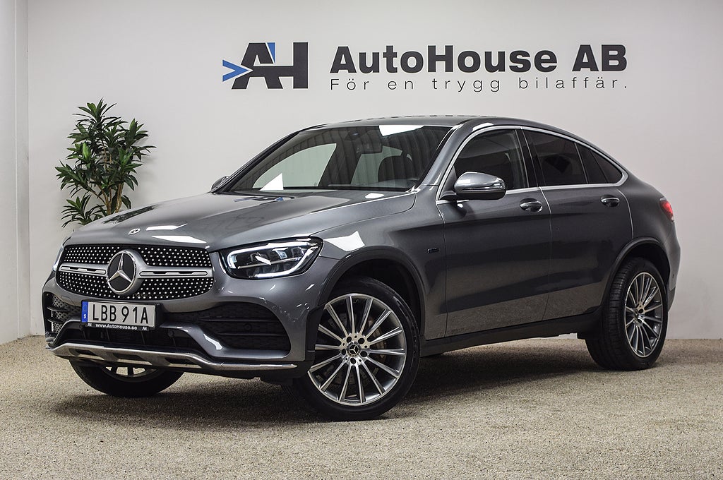Mercedes-Benz GLC 300 e Coupé 4M AMG Line Drag Backkamera Svensksåld