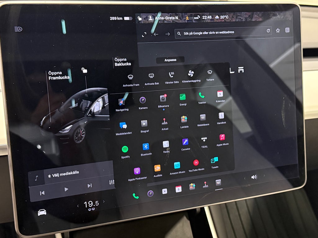 Tesla Model 3 Long Range Performance AWD Panorama 513hk 1 Ägare - miniatyr 20