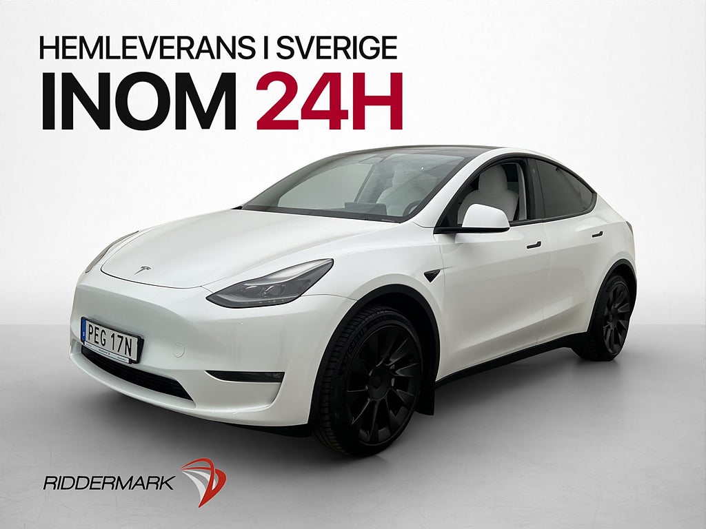 Tesla Model Y Long Range AWD Ljus interiör Drag Autopilot