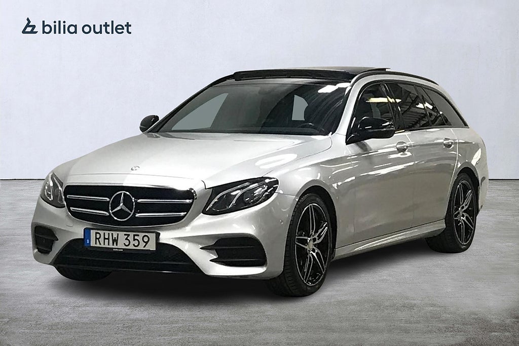 Mercedes-Benz E 220 T d AMG 194hk Nightpkt Panorama Navi Drag B-kamera