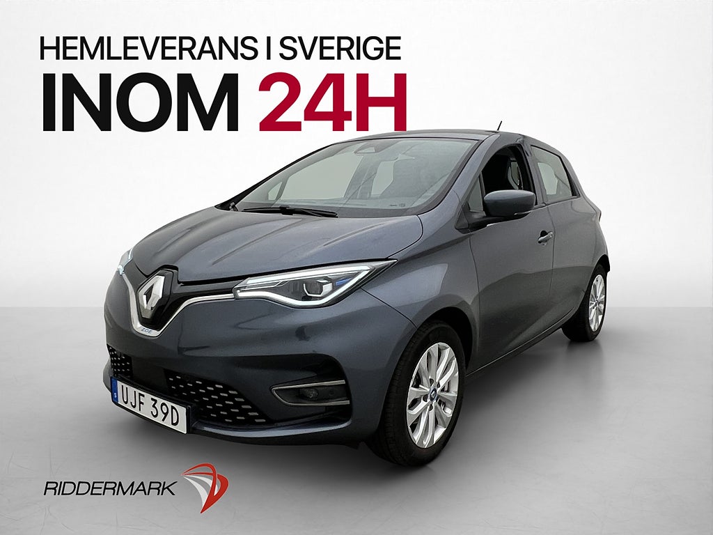 Renault Zoe R110 52 kWh FRIKÖPT BATTERI Kamera Halvskinn