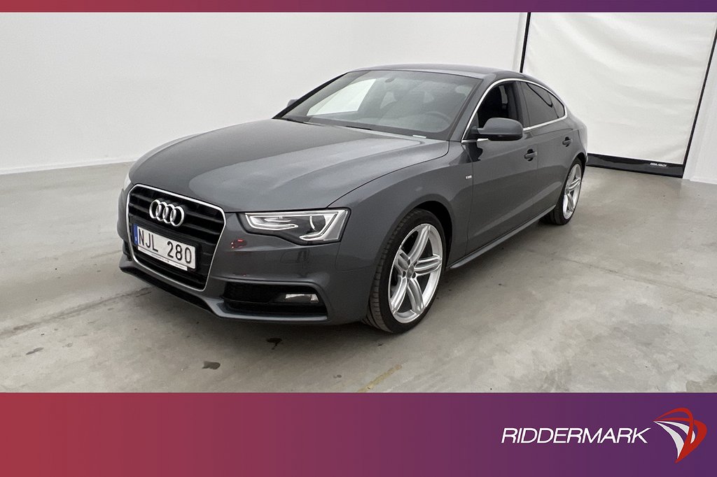 Audi A5 Sportback 170hk S-Line Navi Sensorer Halvskinn Drag