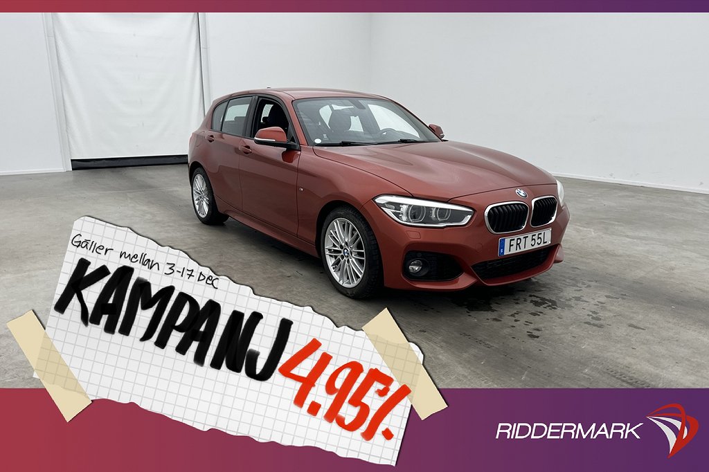 BMW 118 i 136hk M Sport Skinnklädsel Senso 4,95% Ränta