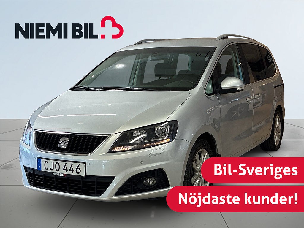 Seat Alhambra 7-Sits 2.0 4D Dragkrok Mvärme Bkamera Farthållare S&V
