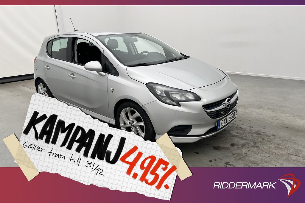 Opel Corsa 1.4 90hk OPC-Line Rattvärme Sensorer 4,95% Ränta