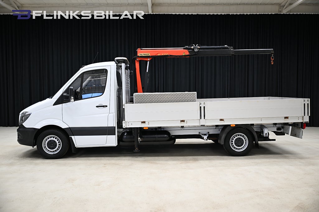 Mercedes-Benz Sprinter 316 156HK Automat|Långflak|Kranbil|EnÄgare|Lågmil|Moms