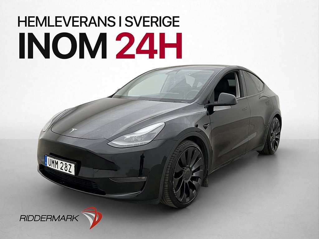 Tesla Model Y Performance AWD Pano Värmepump Drag SV-Såld