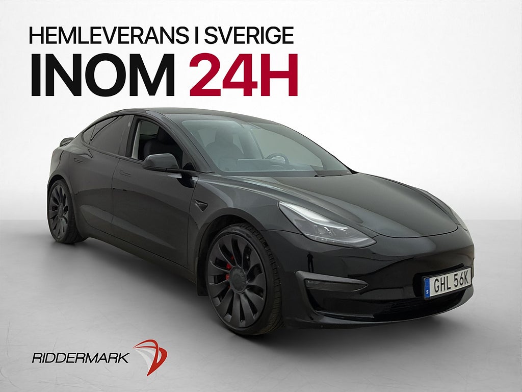 Tesla Model 3 Performance MOMS Autopilot Svensksåld