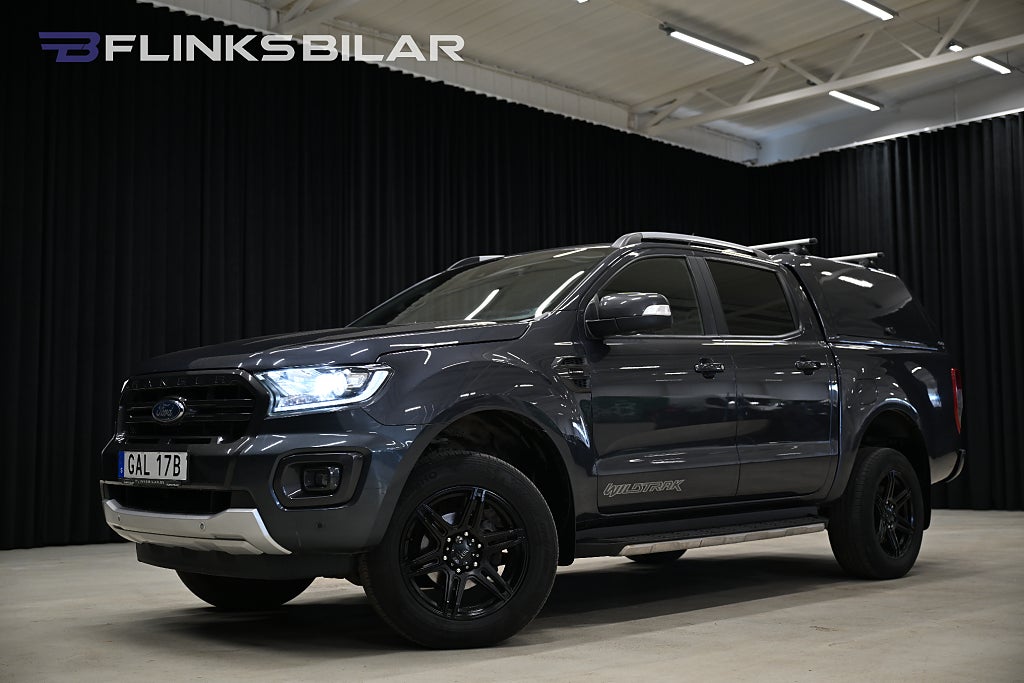 Ford ranger 213HK Automat|Wildtrack|Kåpa|Drag|Värmare|NyKamrem|Moms