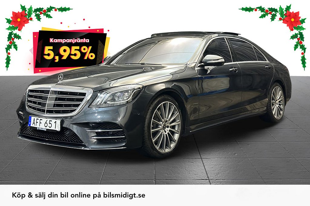 Mercedes-Benz S 400 d 4M L AMG Sport Burmester SvSåld 5,95%*