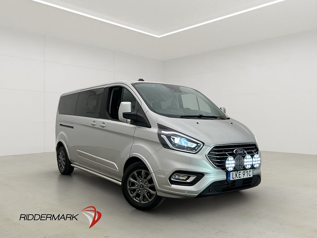 Ford Tourneo Custom Lång 185hk Värm Drag Skinn B-Kam CARPLAY