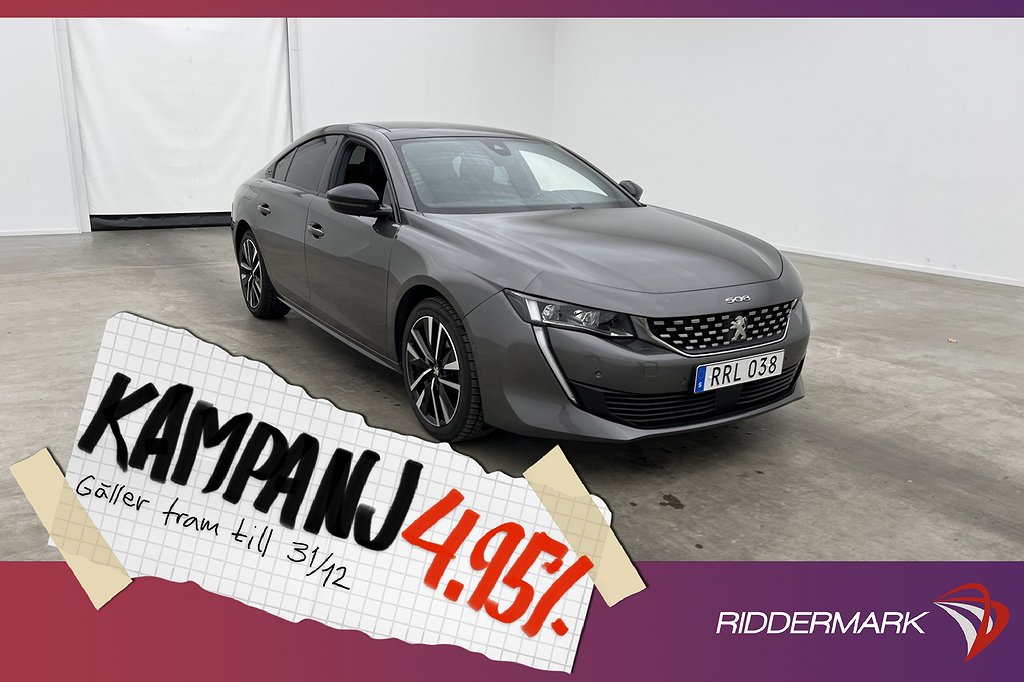 Peugeot 508 GT 225hk Panorama Focal Massage 4,95% Ränta