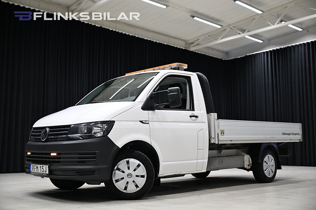 Volkswagen Transporter 2.0 TDI 150HK Flak|Drag|M/K-Värmare|Blixtljusramp|Moms