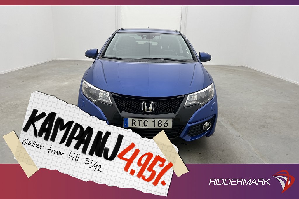 Honda Civic 1.8 i-VTEC 142hk Elegance Kamera 4,95% Ränta