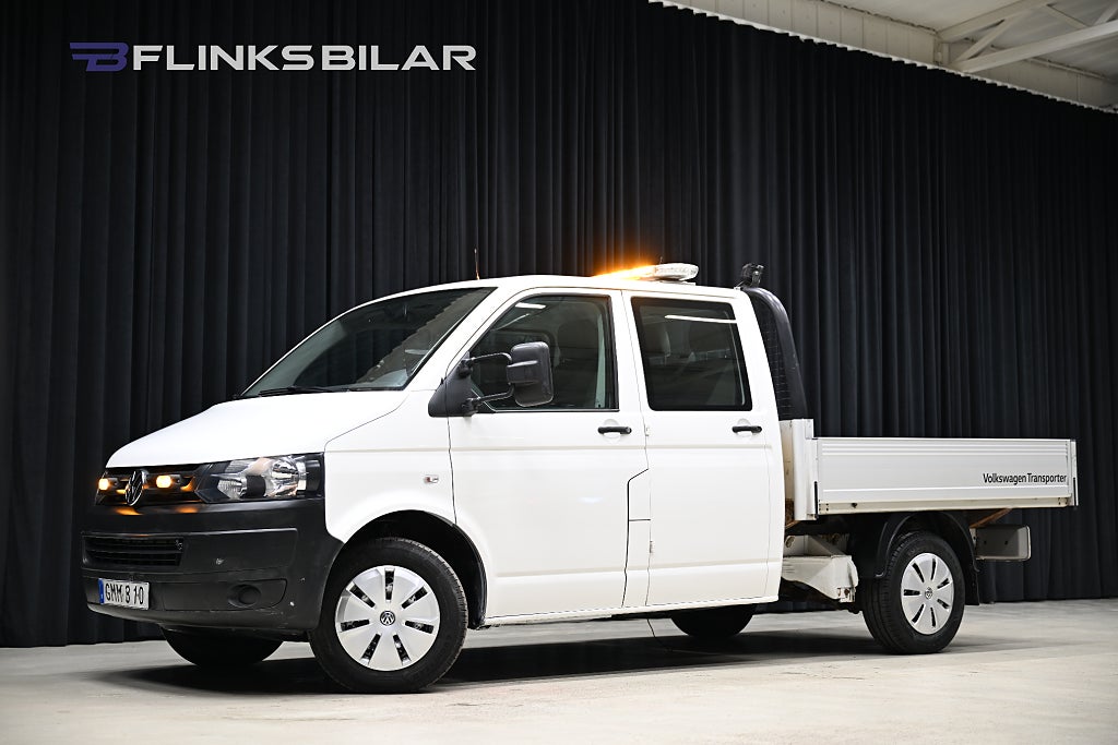 Volkswagen Transporter 2.0 TDI DSG 140HK Flak|Dubbelhytt|Drag|Backkamera|Moms