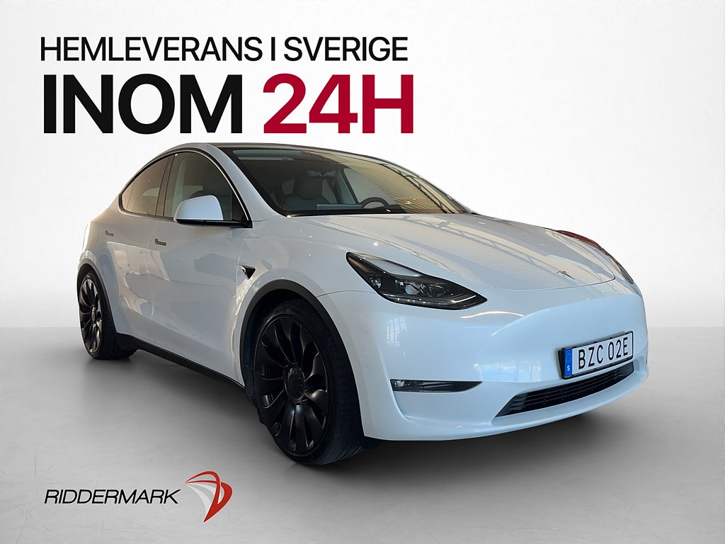 Tesla Model Y Performance Värmepump Pano Kamera Drag Moms