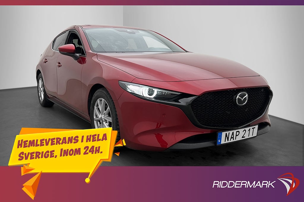 Mazda 3 2.0 122hk BOSE HuD B-Kamera Rattvärme Adaptiv BLIS