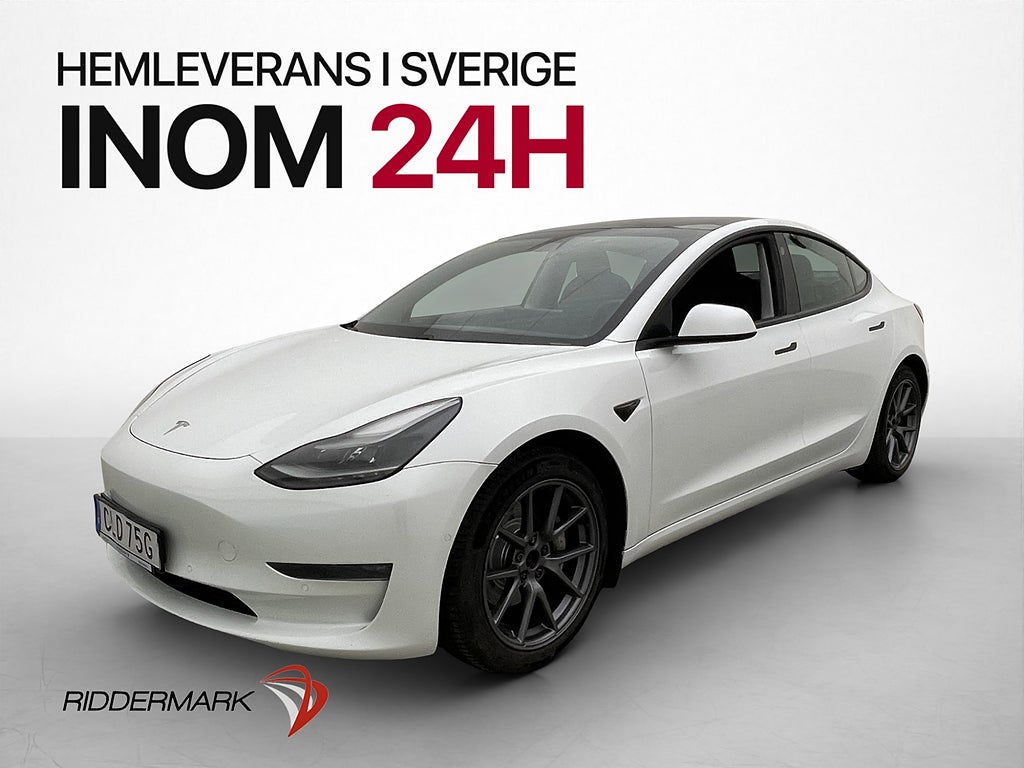 Tesla Model 3 Long Range AWD Svensksåld Pano Skinn Autopilot