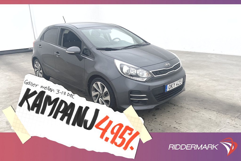 Kia Rio 1.2 CVVT 84hk Advance En-Bruk Kamera Na 4,95% Ränta