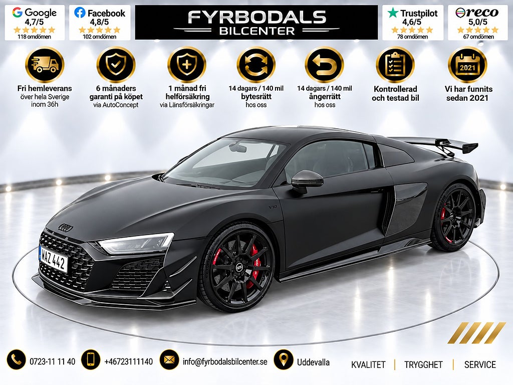 Audi R8 GT Performance 5.2 V10 620HK RWD Nr:124/333 *MOMS/-VAT*