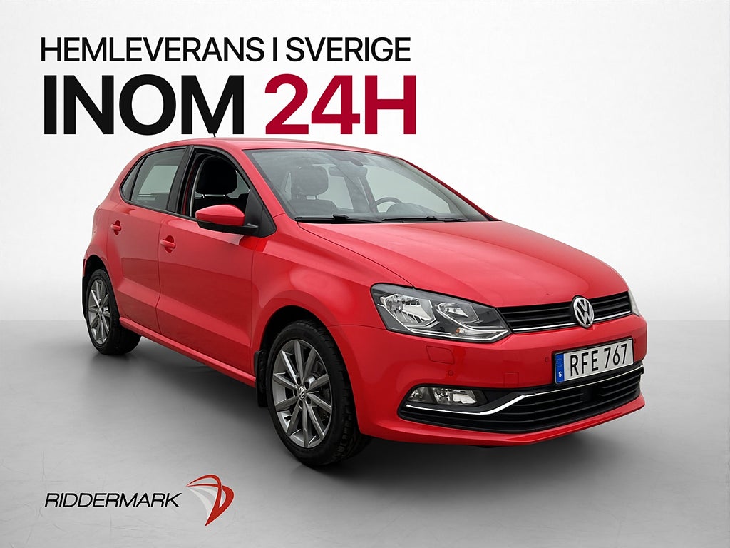 Volkswagen Polo TSI 90hk P-Sensorer Bluetooth Farthållare