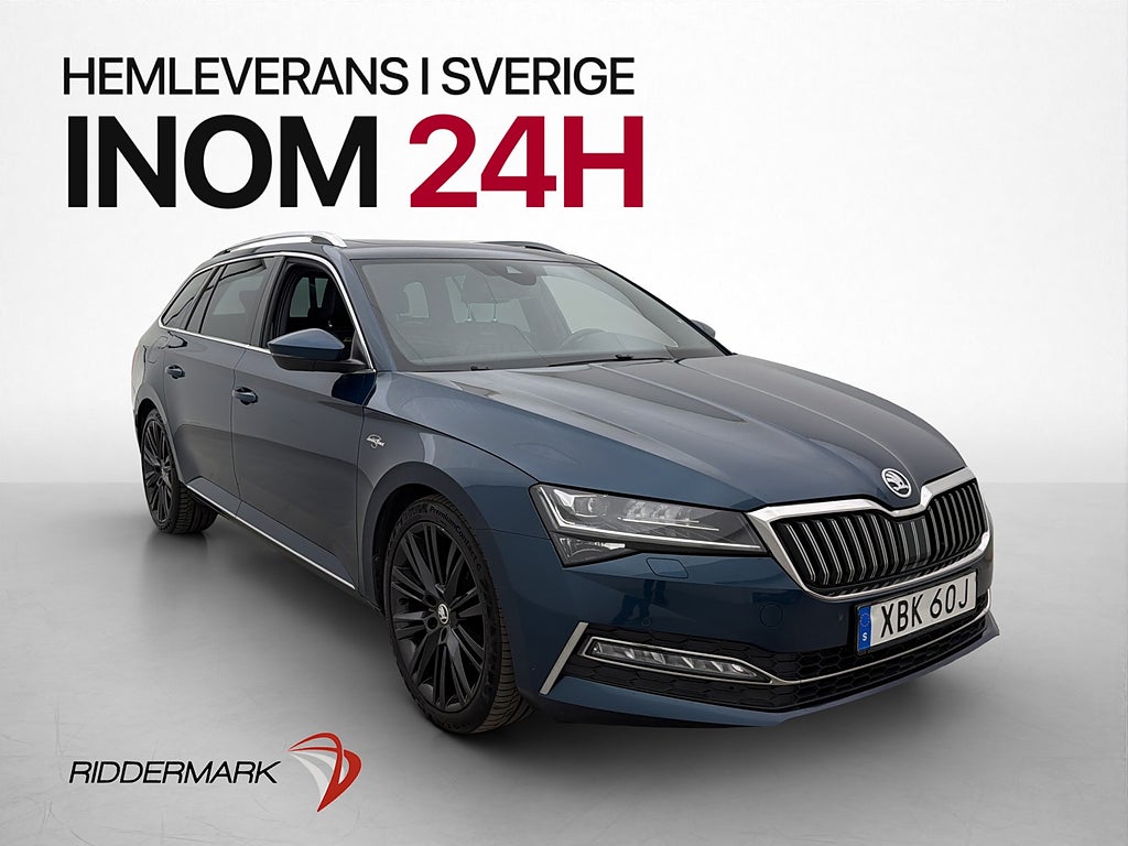 Skoda Superb 2.0 190hk 4x4 L&K Cockpit Pano Värm Kamera Drag