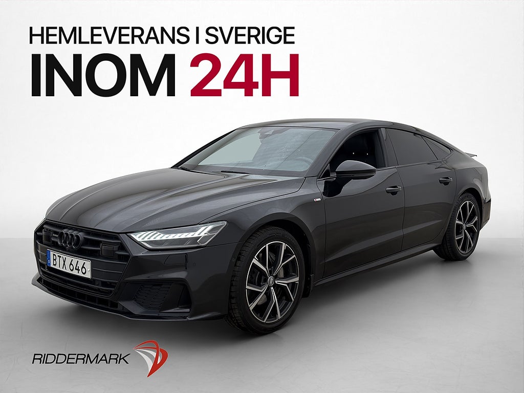 Audi A7 50 TDI Q S-Line Värmare B&O Skinn Drag 360° Cockpit
