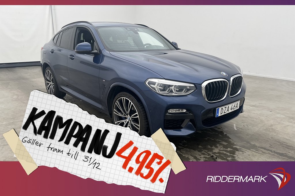 BMW X4 xDrive30i 252hk M Sport Pano H/K 360° Nav 4,95% Ränta