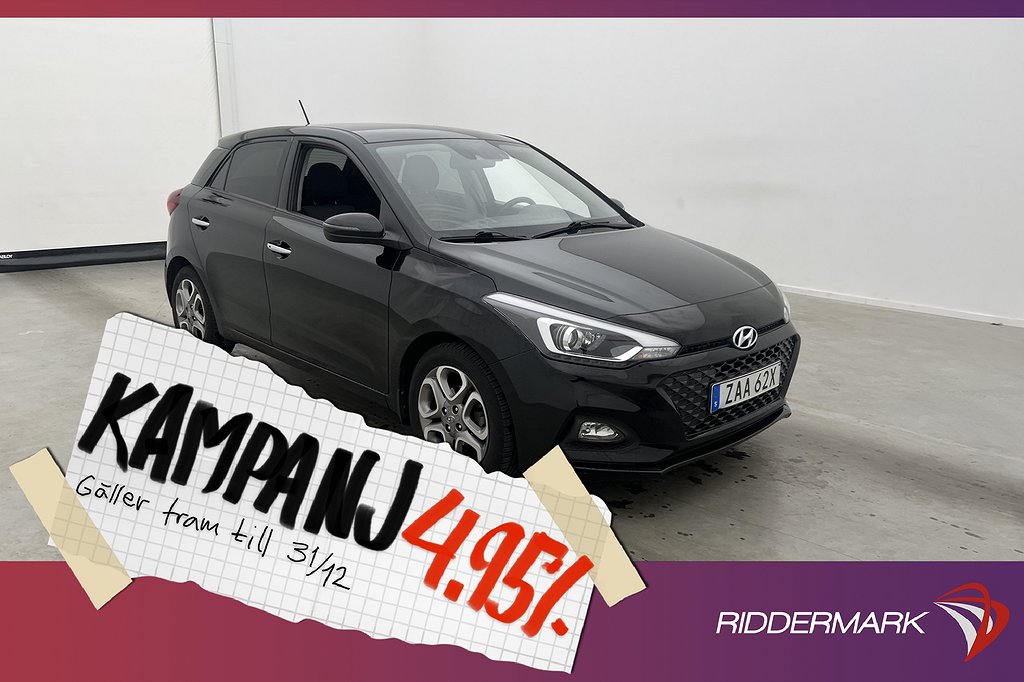 Hyundai i20 1.2 84hk Premium Kamera Rattv 4,95% Ränta