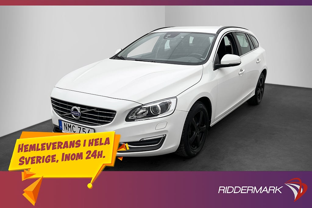 Volvo V60 D4 AWD Momentum Värmare Dragkrok Sensorer Rattvärm
