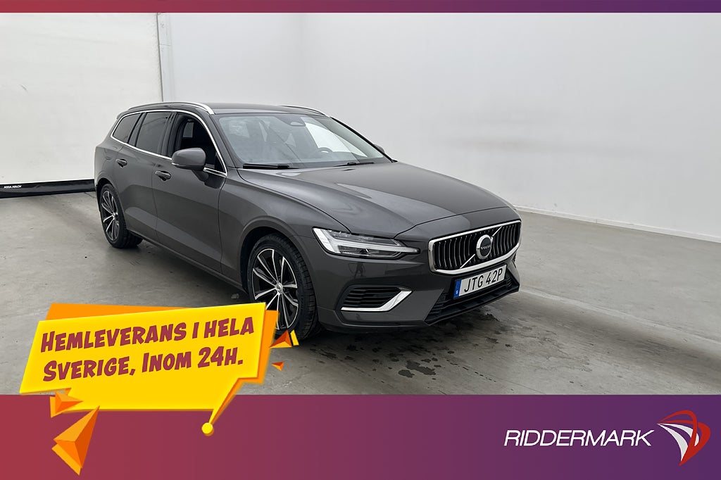 Volvo V60 Recharge T6 AWD Plus Bright Kamera Skinn Drag MOMS