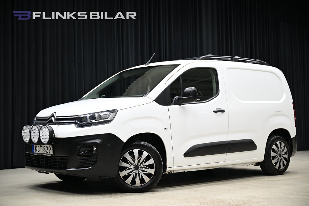 Citroën Berlingo 1.5 BlueHDi 75HK Inredd|Dubbelgolv|GPS|Drag|Värmare|