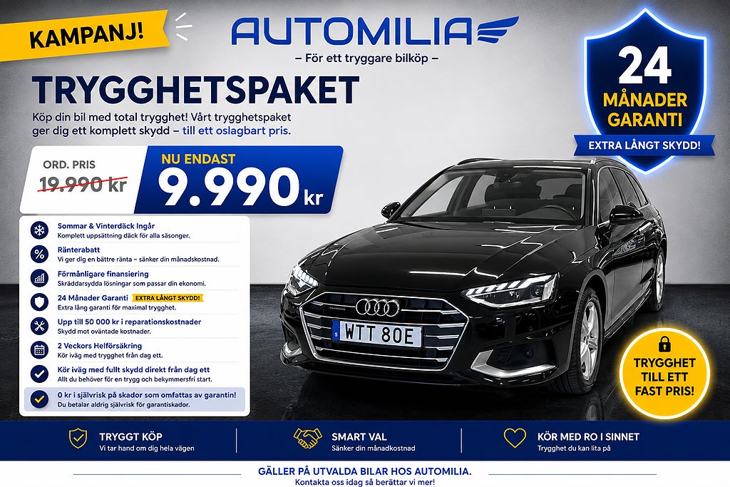 Audi A4 40 TDI quattro KAMPANJ - 24 MÅN GARANTI - RÄNTERABATT