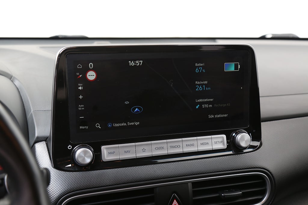 Hyundai Kona Electric 64 kWh Premium 204hk Skinn Navi 1ägare 2020