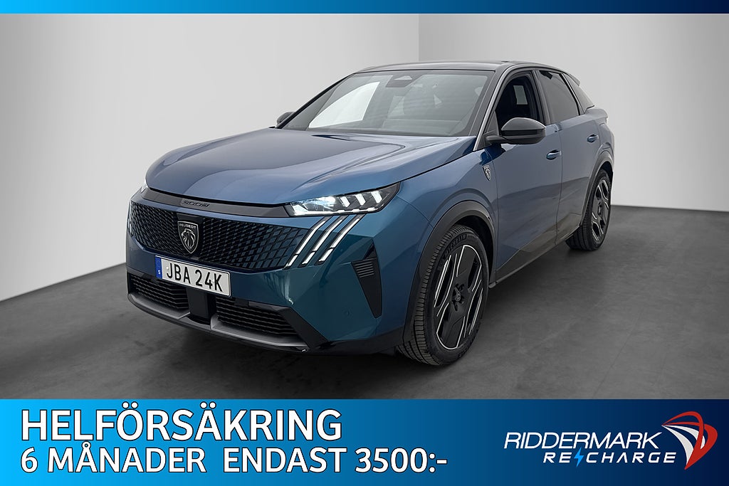 Peugeot E-3008 214hk GT Dragkrok Kamera CarPlay Rattvärme