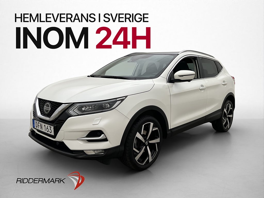 Nissan Qashqai 1.3 DIG-T 158hk Tekna Pano 360° Navi Skinn