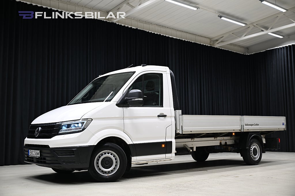 Volkswagen Crafter 2.0 TDI 177HK Långflak|Drag|Värmare|LED|Kambytt|Leasbar
