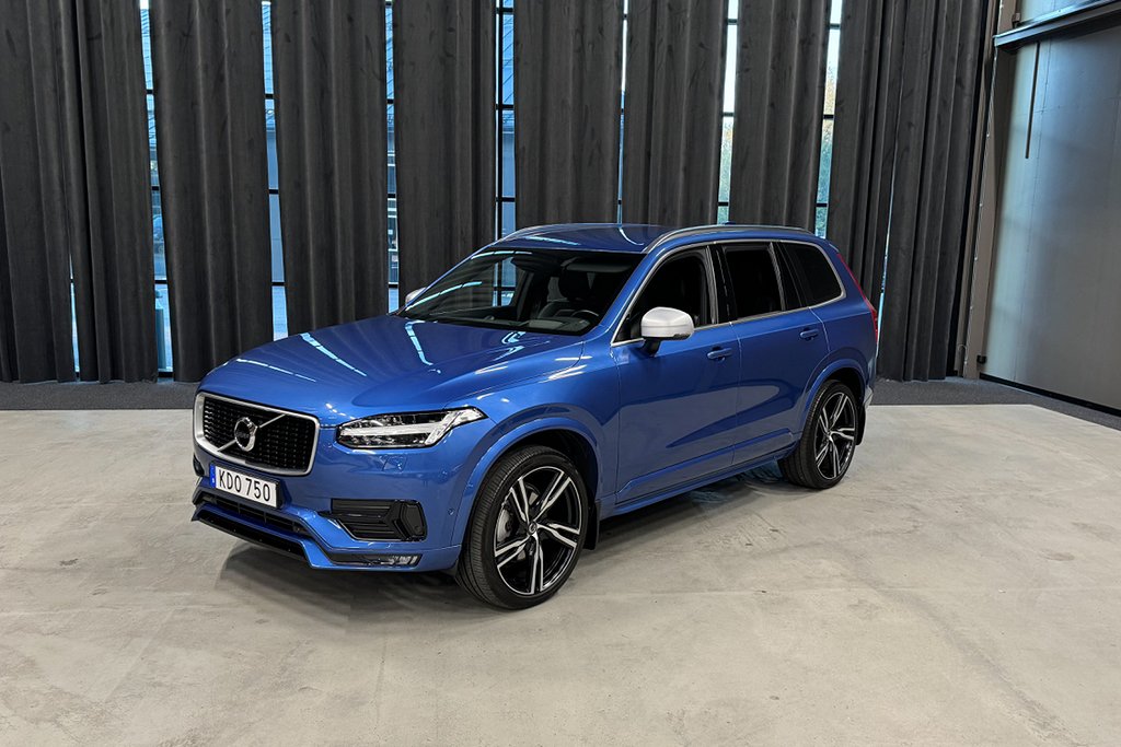 Volvo XC90 D5 AWD R-Design|B&W|7sits|Kamera|HUD|Drag