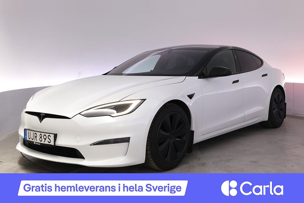Tesla Model S Long Range AWD Uppg. Autopilot Yoke Pano