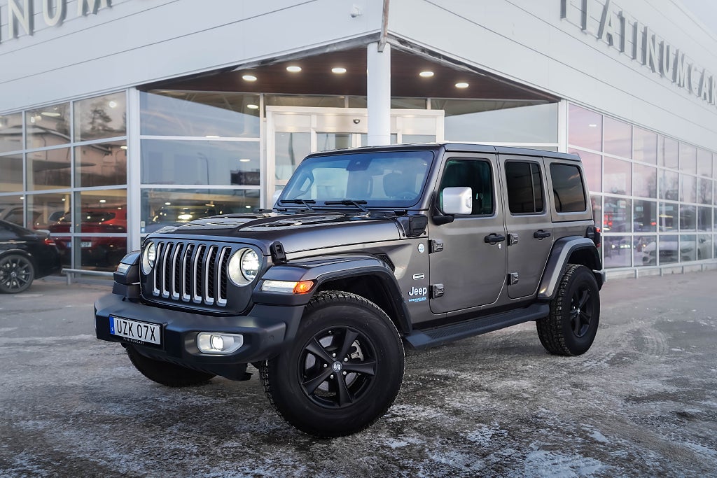Jeep Wrangler Unlimited 4xe PHEV 380hk SAHARA / Sv.Såld / Låga Mil