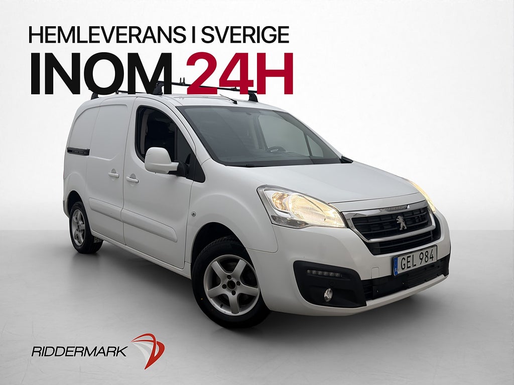 Peugeot Partner 1.6 99hk PDC A/C Takräcke 3-Sits Farthållare