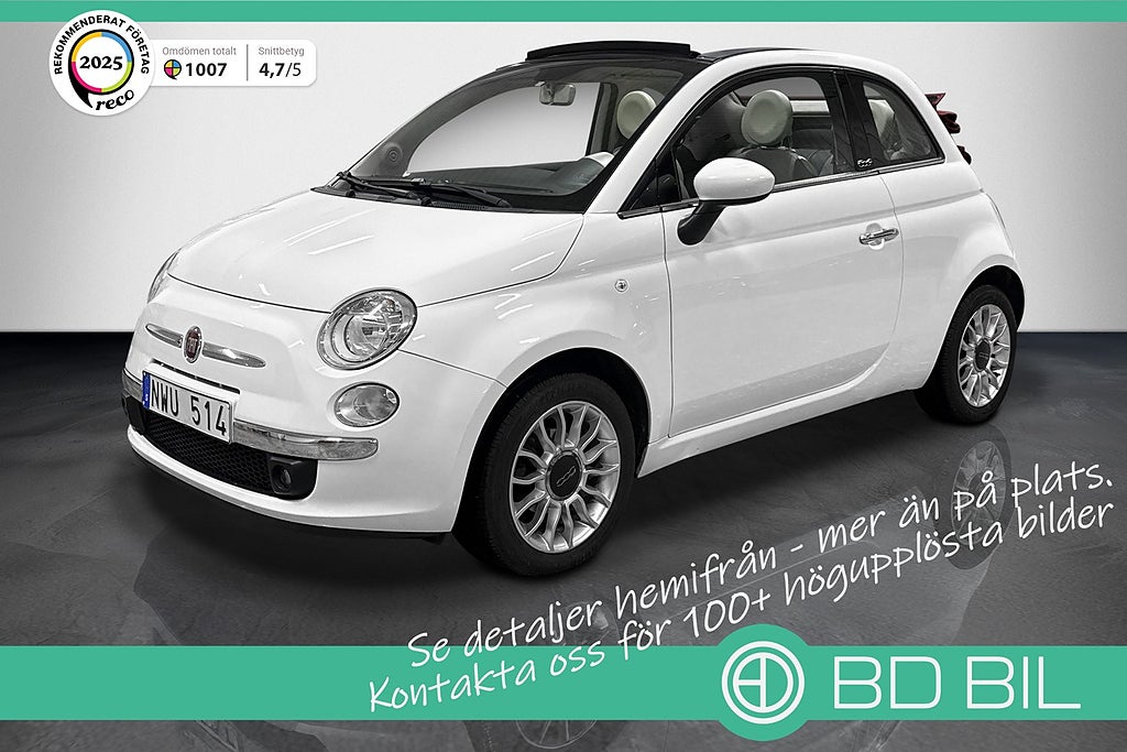 Fiat 500C 1.2 LOUNGE TAKLUCKA 404:- SKATT