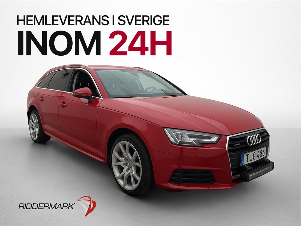 Audi A4 2.0 TDI Q 190hk Proline Värmare LED-Ramp Drag
