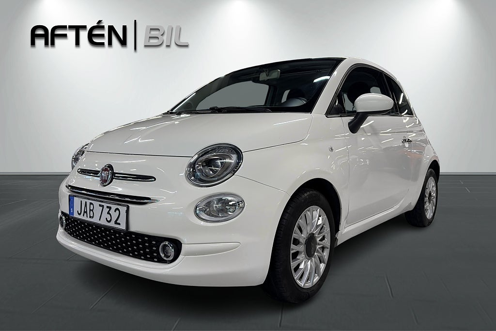 Fiat 500 1.2 8V Lounge 69hk - Glastak, Bluetooth, 448kr årsskatt