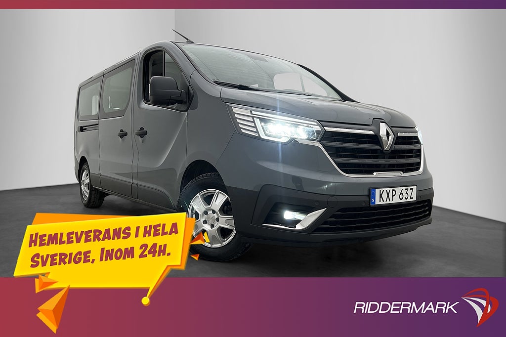 Renault Trafic Kombi Lång 170hk Drag Kamera LED 9-Sits Moms