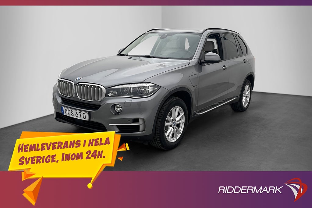 BMW X5 xDrive40e Dragkrok Kamera H/K Skinn Adaptiv Navi