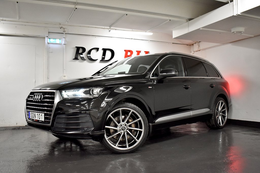 Audi Q7 3.0 TDI V6 S-LINE Q 320 HK VÄRMARE DRAGKROK 7-SITS 